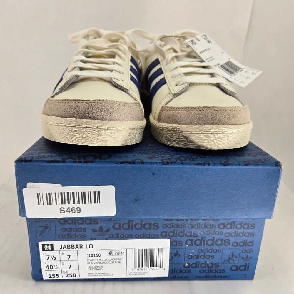 Adidas Jabbar Lo Off White Royal Blue Kareem Abdul-Jabbar Shoes JI0150 Mens 7.5